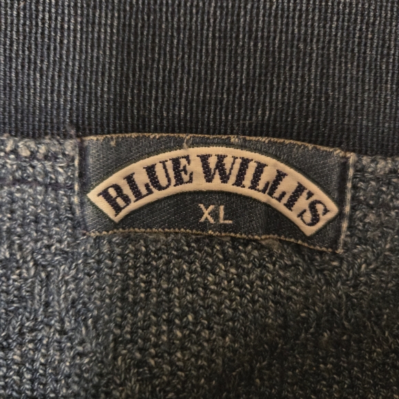 Blue Willi's Pure Indigo Cotton Knit Pencil Skirt Maxi Size XL Made In Denmark - Picture 16 of 16